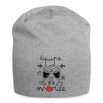 Team De La Mariée EVJF Future Mariée - Bonnet en jersey - gris chiné - Devant