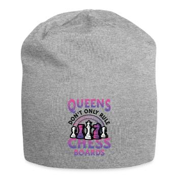 Damen Beherrschen Nicht Nur Die Schachbretter - Jersey-Beanie - Grau meliert - Vorne