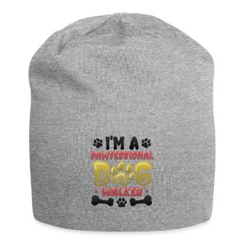Dog walking - I'm a Pawfessional Dog - Jersey Beanie - heather grey - Front
