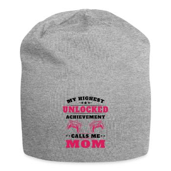 Mon plus haut accomplissement m'appelle maman - Bonnet en jersey - gris chiné - Devant