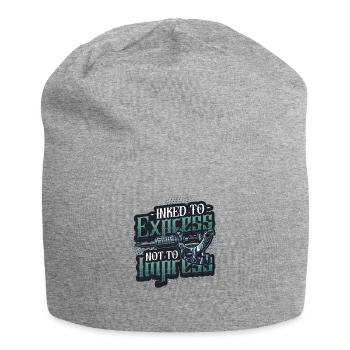 Encré pour exprimer, pas pour impressionner le tatouage - Bonnet en jersey - gris chiné - Devant