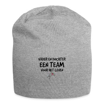 Vader en dochter voor het leven - Jersey-Beanie - Grau meliert - Vorne
