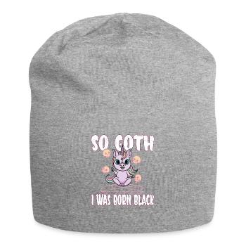 Satan Beelzebub Devil Gothic Pentagram Mystical - Jersey Beanie - heather grey - Front