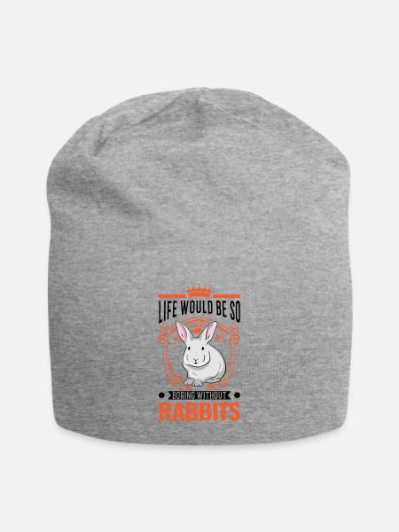 Lapin Cadeau Lapin Lapin Lapin - Bonnet en jersey - gris chiné