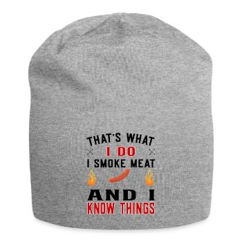 That's what I do I smoke meat - BBQ Grill Grillen - Jersey-Beanie - Grau meliert - Vorne