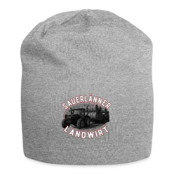 Sauelänner Landwirt - Sauerland Landwirte Bauern - Jersey-Beanie - Grau meliert - Vorne
