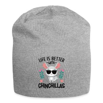 Chinchilla Animal Accessories for Kids - Jersey Beanie - heather grey - Front