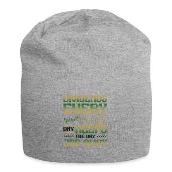 Dividende, Jeden Tag Halten Sie Den Tagesjob Weg - Jersey-Beanie - Grau meliert - Vorne