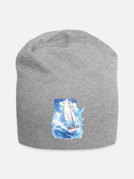 Voilier Sport Voile Voile Voile Cadeaux - Bonnet en jersey - gris chiné