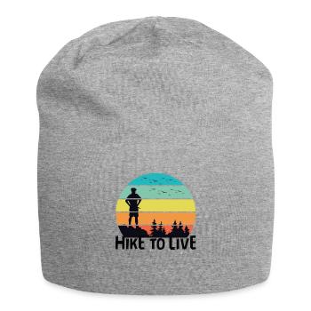 Hike To Live - Jersey Beanie - heather grey - Front