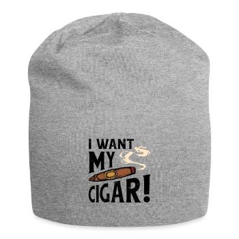 Zigarre Rauchen Zigarren Raucher - Jersey-Beanie - Grau meliert - Vorne