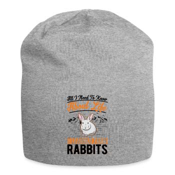 Lapin lapin lapin lapin - Bonnet en jersey - gris chiné - Devant