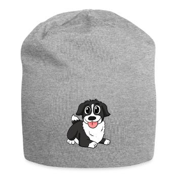 Border Collie Dog Breed Dog Dogs - Jersey Beanie - heather grey - Front