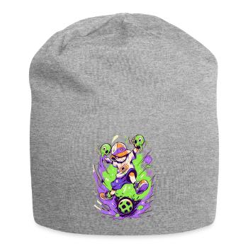 Cool Cartoon Soccer Player StreetArt Gaming - Bonnet en jersey - gris chiné - Devant