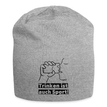 Trinken ist auch Sport! Party, Mallorca, JGA! - Jersey-Beanie - Grau meliert - Vorne