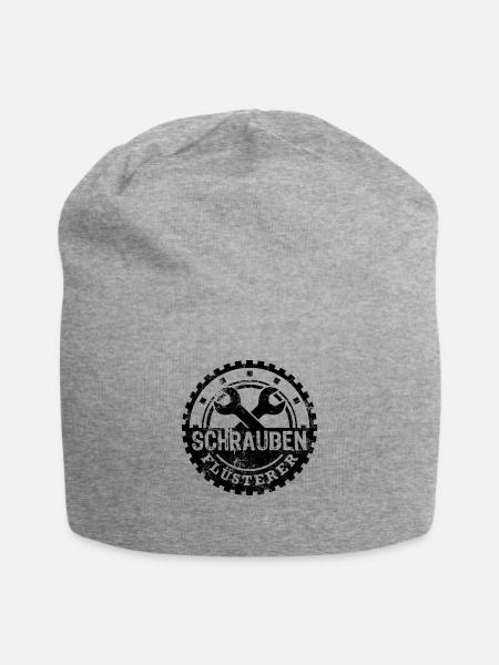 Schrauben Flüsterer Schrauber Mechaniker Kfz - Jersey-Beanie - Grau meliert