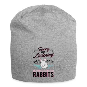 Lapin lapin lapin lapin - Bonnet en jersey - gris chiné - Devant