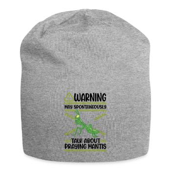 Gottesanbeterin Mantis Fangschrecke - Jersey-Beanie - Grau meliert - Vorne