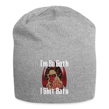 Satan Beelzebub Devil Gothic Pentagram Mystical - Jersey Beanie - heather grey - Front