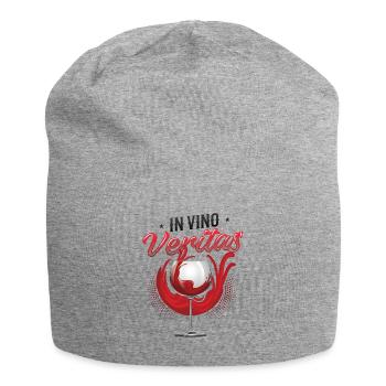 In Vino Veritas, Weinliebhaber, Weinverkostung - Jersey-Beanie - Grau meliert - Vorne