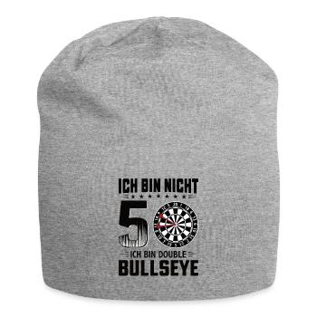 Dart 50 Geburtstag Dart Dartspieler Dartscheibe - Jersey-Beanie - Grau meliert - Vorne