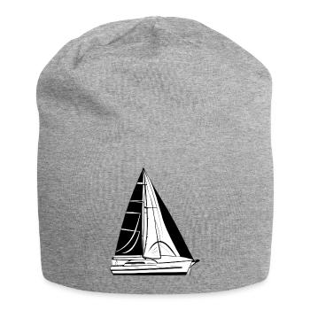 Segeln Segelsport Segelschiff Segler Segelboot - Jersey-Beanie - Grau meliert - Vorne