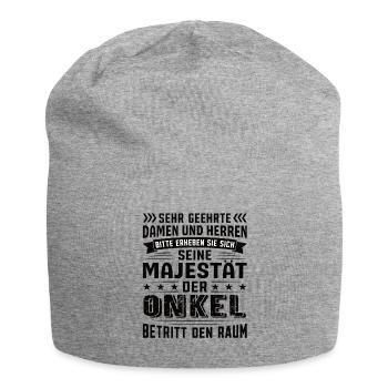 Onkel Geburtstag Onkel Sprüche Onkel Geschenke - Jersey-Beanie - Grau meliert - Vorne