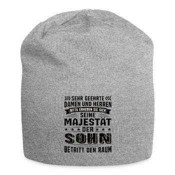 Sohn Geburtstag Sohn Sprüche Sohn Geschenke - Jersey-Beanie - Grau meliert - Vorne