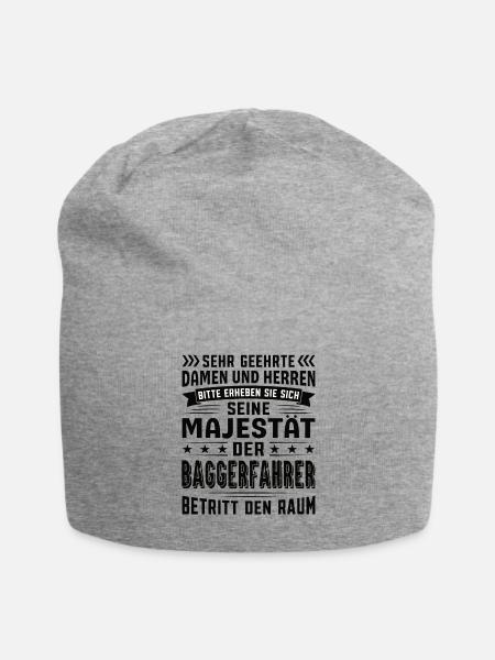 Baggerfahrer Geburtstag Baggerfahrer Sprüche - Jersey-Beanie - Grau meliert