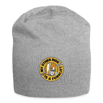 My Other Ride Is A Forklift Telehandler - Jersey Beanie - heather grey - Front
