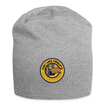 Man I Love Forklifts Forklift Driver - Jersey Beanie - heather grey - Front