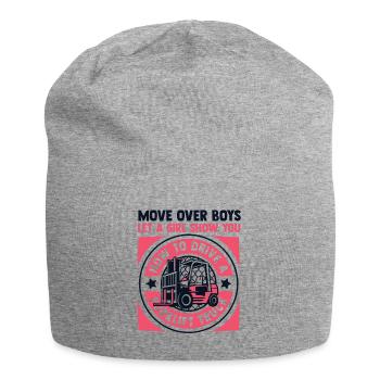 Laissez une fille vous montrer comment conduire un chariot télescopique - Bonnet en jersey - gris chiné - Devant
