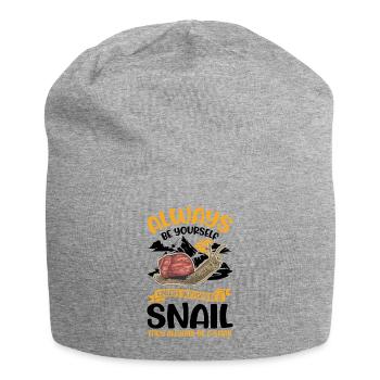 Always be yourself Snail Schnecke - Jersey-Beanie - Grau meliert - Vorne