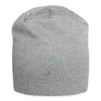 Surfer comic style - Jersey Beanie - heather grey - Front