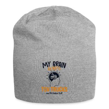 My Brain is 95% Tow Trucks Tow Driver - Jersey Beanie - heather grey - Front
