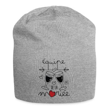 Team De La Mariée EVJF Future Mariée 2023 - Bonnet en jersey - gris chiné - Devant