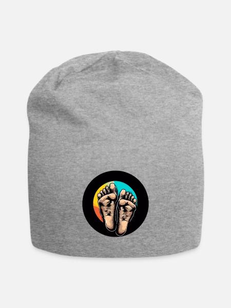 FÜßE - Jersey-Beanie - Grau meliert