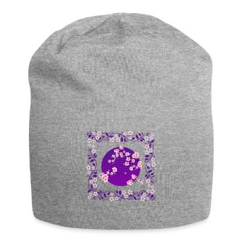 Cherry Blossom Shirt, Aesthetic Vaporwave Sakura - Jersey Beanie - heather grey - Front