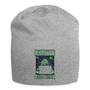 Encrypt Everything Phishing Sniffer Grey Hat - Jersey-Beanie - Grau meliert - Vorne