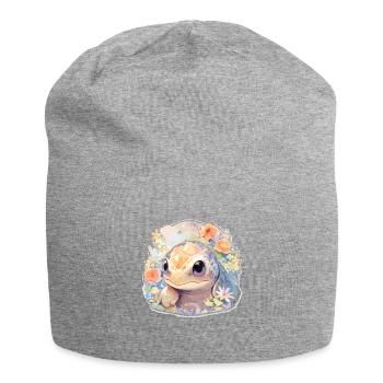 Turtle Lizard Turtle Baby Turtles - Jersey Beanie - heather grey - Front