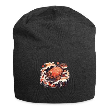 Schildkröte - Jersey-Beanie - Anthrazit - Vorne