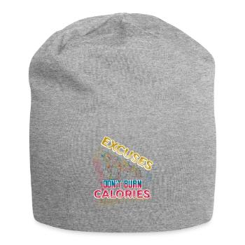 Excuses, Brûlure, Pas de calories, Personnel - Bonnet en jersey - gris chiné - Devant