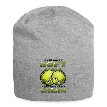 Wenn Sie Ein Softeis Wollen, Holen Sie Sich Eins - Jersey-Beanie - Grau meliert - Vorne