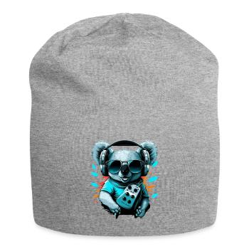 Koala ours avec Walkman et lunettes de soleil - Bonnet en jersey - gris chiné - Devant