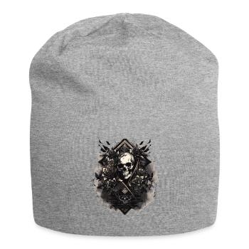 Crâne Crâne Crânes Crâne Squelette - Bonnet en jersey - gris chiné - Devant