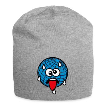 Emoticon / Climate Change / Warming / Earth Day 4C - Jersey Beanie - heather grey - Front