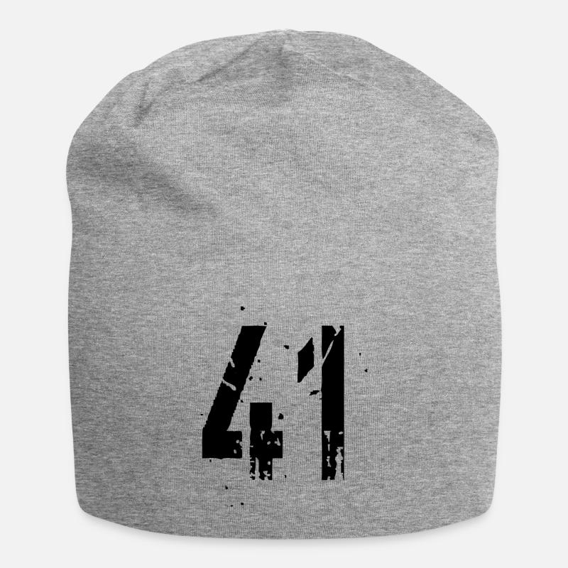41 Nummer 41 - Jersey-Beanie - Grau meliert