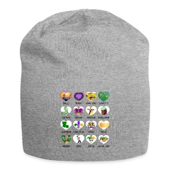 Chemise Mardi Gras Fleur De Lis, Perles King Cake - Bonnet en jersey - gris chiné - Devant