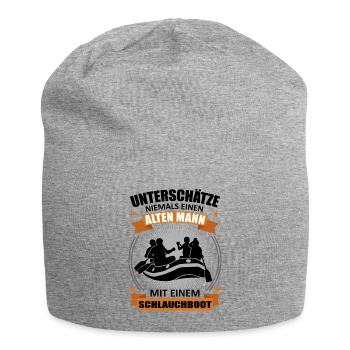 Rafting Alter Mann Spruch Wassersport Geschenk - Jersey-Beanie - Grau meliert - Vorne