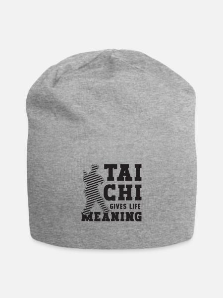 Tai Chi Gives Life Meaning Taiji Tai Chi Lover - Jersey Beanie - heather grey
